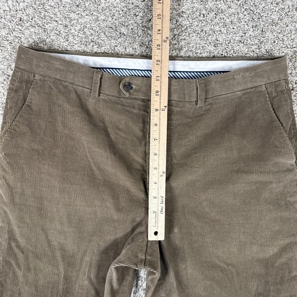 Ralph Lauren Pants Mens 36x32 Brown Straight Leg Trousers Pleated Actual 36x29‎